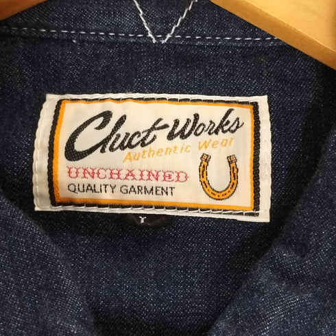 クラクトワークス Cluct Works 日本製 ピンタック デニム シャツ メンズ JPN:L